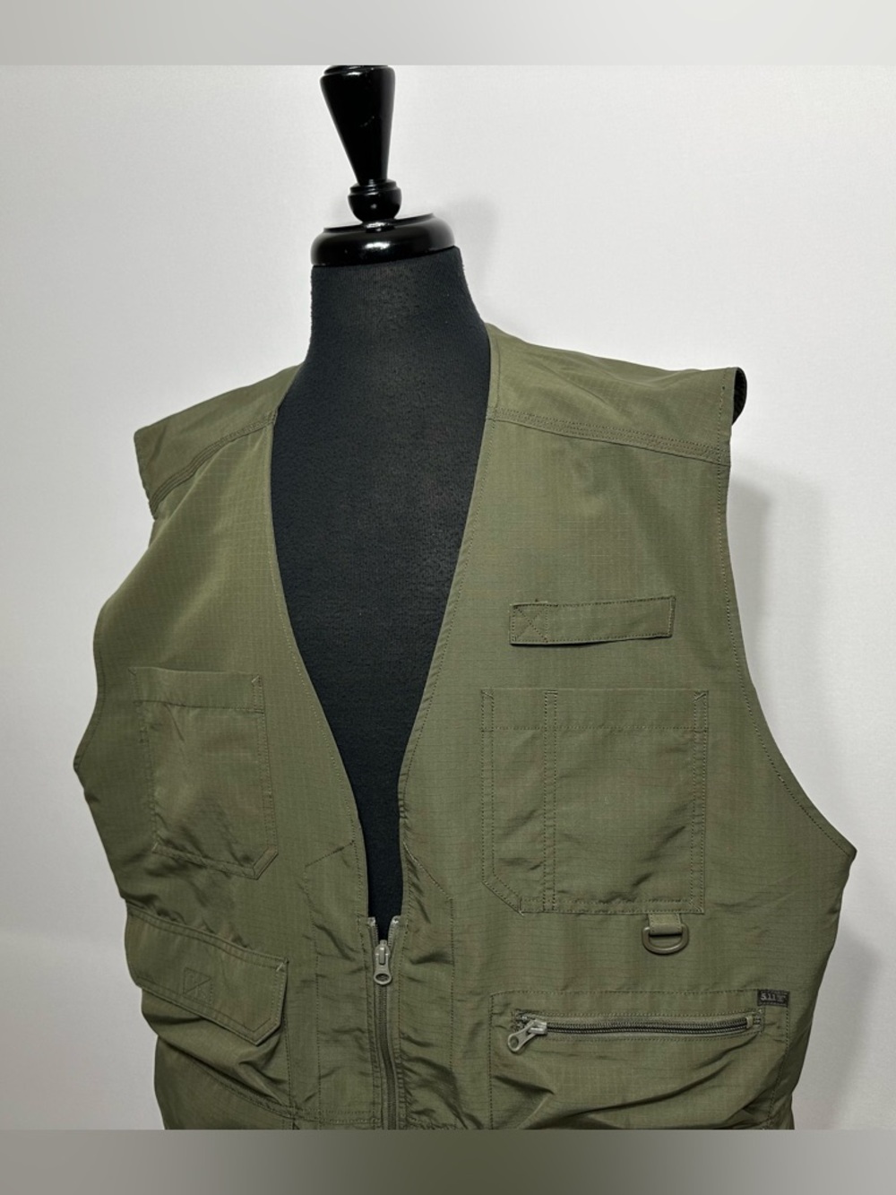 5.11 Tactical Fast-Tac Vest Men's 3XL Ranger Green Ripstop Zip Utility Outdoor